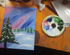 Paint Night Tutorial: Winter Scene