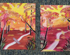 Paint Night Tutorial: Splashes of Fall