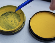 How to save face paint scraps